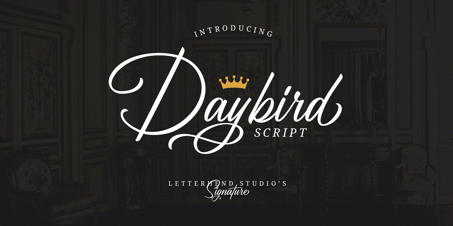 Beispiel einer Daybird Script-Schriftart